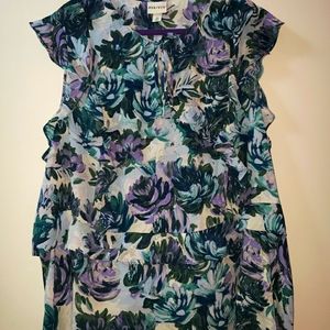 Ava and Viv tie neck ruffle top size 4x